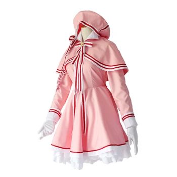 2020 Nové Halloween Kostým Cardcaptor Sakura: Smazat Kartu Sakura Kinomoto Růžové Šaty Cosplay Kostým Školní Uniforma Námořnický Oblek