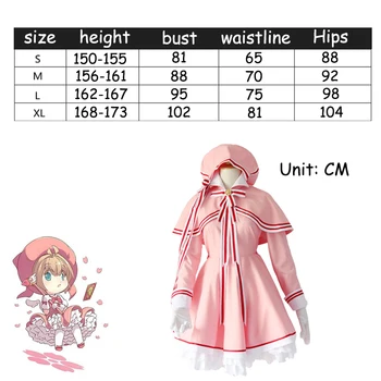2020 Nové Halloween Kostým Cardcaptor Sakura: Smazat Kartu Sakura Kinomoto Růžové Šaty Cosplay Kostým Školní Uniforma Námořnický Oblek