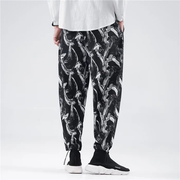 2020 Nové Pánské Kotník-Délka Kalhoty Pánské Jogging Ležérní Módní Volné Tepláky Muž Tištěné Hip Hop Harém Kalhoty Streetwear