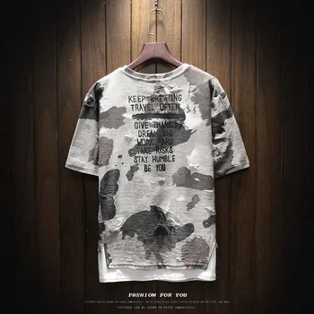 2020 Nové Příjezdu Tričko Hot Prodej Límec Krátké Volné Kamufláž Tisk O-krk Bavlna Ležérní Oblečení Značky 3d T Shirt Hip Hop