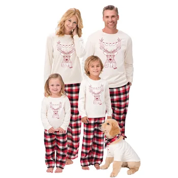 2020 Nový Rok Rodina Vánoční Pyžamo Rodiny Odpovídající Oblečení Otec, Matka, Dcera, Holka Boy Oblečení Nastavit Vánoční Pyžamo
