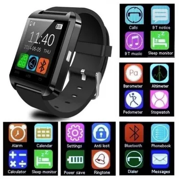 2020 Nový Stylový U8 Bluetooth Chytré Hodinky Pro iPhone IOS Android Hodinky Nosit Hodiny Nositelná Zařízení Smartwatch PK Snadno se Nosí