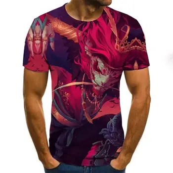 2020 Summer T shirt Muži Streetwear O Krk Krátký Rukáv Trička Topy Punk Styl Mužské Oblečení Neformální 3D Print Tshirt