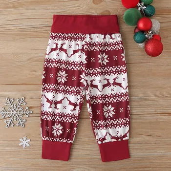 2020 Vánoční Novorozeně Dívka Šaty Sada Kreslený Elk Tisk Kombinézu Kalhoty, Klobouk Novorozence Dětské Oblečení Chlapec Vánoční Oblečení