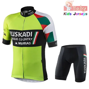 2021 EUSKADI Děti Letní Cyklistické Jersey Sada Pro Tým Cyklistické Oblečení MTB Chlapci na Kole Mikina Oblek Ropa Ciclismo Hombre Sada kol