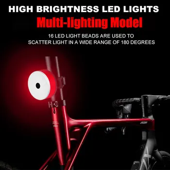 2021 Kolo Světla Více Režimů Osvětlení Inteligentní Snímání IPx6 Vodotěsné LED Dobíjecí jízda na Kole Bike zadní Světlo Zadní Světla, Příslušenství