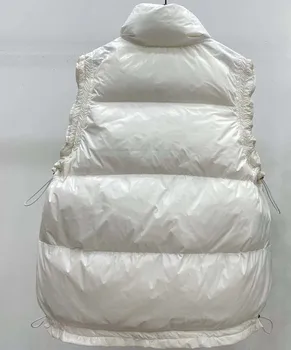 2021 nová péřová bunda, dámská odlehčená vesta s krátkým korejské verzi volné bílé kachna dolů zip lehká vesta módní ženy