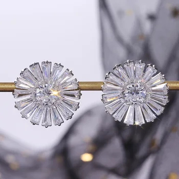 2021 nové luxusní Slunečnice 925 sterling silver náušnice pro ženy, lady dárek k výročí šperky hromadně prodávat E5894