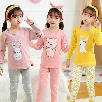 2021 Zimní Chlapci Dívky Pyžama Oblečení Dlouhý Rukáv dětské Oblečení, oblečení na Spaní Bavlněné Pyžamo Sady Pro Děti 4 6 8 10 12 Let