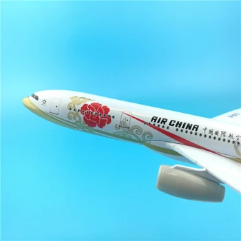 20cm A330 Air China Fialová Zlatá Simulace Statické Pevné Kovové Letadlo Model Odlitek Zijin A330 Letadlo Model Kit Dekorace