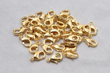 20ks 6*12 mm skutečný zlatý pokovené humra sponu Vést a nikl zdarma humra spony a náhrdelník náramek přezka hák koule