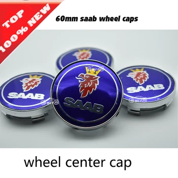 20ks 60mm čepice 56mm car wheel logo znak samolepky Kolo Prach-důkaz znak kryty pro saab kola centru cap car styling