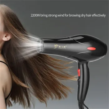 2200W Elektrický vysoušeč Vlasů Professional Velký Výkon Níže Vlasů Holičství Studený Vítr Fén Vítr Sběratel Difuzor Tryska