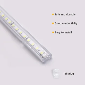 220V LED Pás 120LEDs/m, SMD 2835 Vysoká Bezpečnost, Vysoký Jas Flexibilní LED Světla Venkovní Vodotěsné LED Strip Světlo 1M 5M 10M