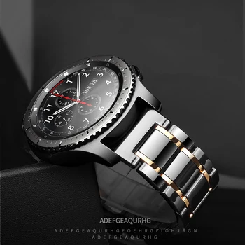 22mm Keramické hodinky kapela pro hodinky Samsung Galaxy 46mm popruh Gear S3 Hranice watchband Náramek Huawei watch GT 2 popruh 46 GT2