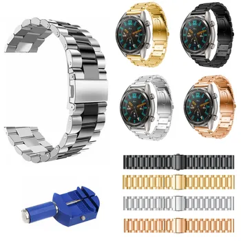 22mm Nerezové Oceli Band Pro Huawei Watch GT Popruh Silver Black Metal Náhradní Watchband náramek Náramek