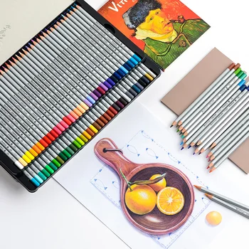 24/36/48/72 mastnou barevné kreslení tužky sada profesionální malířské skici umění barevné tužky krabičce zabalené školy dárek výtvarné potřeby
