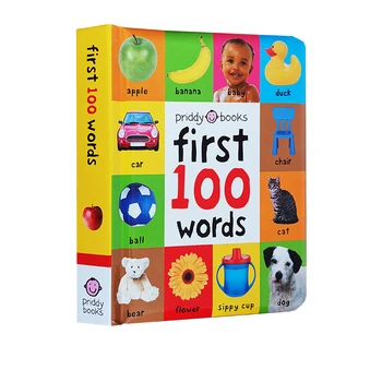 24 Stran/ Knihy pro Děti Raného Vzdělávání Prvních 100 Slov V angličtině Vázaná Desky Knihy Děti anglické Obrázkové Knihy