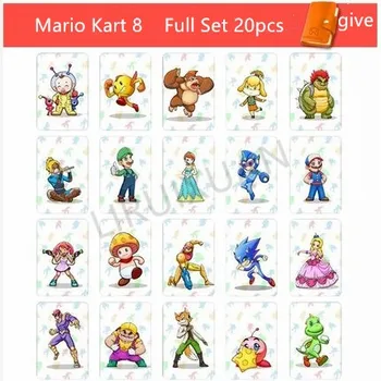 24ks The Legend of Zelda Dech NFC Wild Karetní Hra Mario Kart 8 Splatoon 2 Ntag215 Tag NS Spínač WiiU Kožený Kryt