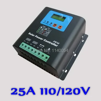 25A 110V nebo 120V Solární Regulátor Nabíjení,110V nebo 120V Baterie Regulátor 25A pro 3000W PV Solární Panely, Moduly, LED A LCD Displej