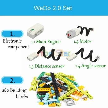 280Pcs/Lot Technic WeDo 3.0 Robotiky Stavební Set Stavební Bloky Kompatibilní s legoin Wedo 2.0 Vzdělávací DIY hračky 45300