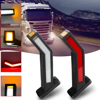 2ks 12/24V Trailer LED Boční Obrysové Osvětlení, Obrys Světla Truck Van Lampy