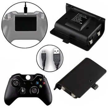 2ks 2400mAh Dobíjecí Baterie + USB Kabel Pro Xbox Jeden Gamepad Pro Xbox One S Controller Gamepad Záložní Baterie