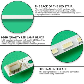 2ks 676 milimetrů Podsvícení LED Lampa proužek 68leds Pro Sony 60