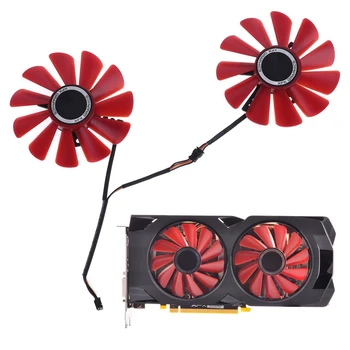 2ks 85mm RX-570-R, RX-580-RS FD10U12S9-C Ventilátor pro XFX RX470 RX570 RS RS RX580