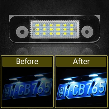 2ks Auto LED osvětlení spz Bílé osvětlení registrační značky, Světlo SMD Pro Ford Fusion pro Mondeo/MK2 pro Fiesta MK5