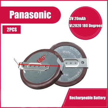 2KS Panasonic Originální VL2020 3V 20mAh mince typ dobíjecí 180 stupňů lithium tlačítko VL2020/HFN