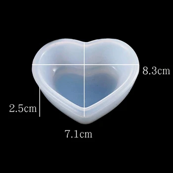 2ks Srdce Čtvercové Desky Mísy Šperky Formy Silikonové Ručně vyráběné Šperky, Nástroje, Příslušenství