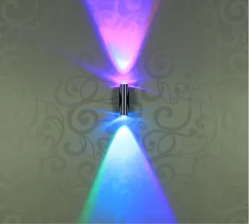 2W LED Mini Nahoru a Dolů Nástěnné Světlo Koupelna s Dvojitým Sklem Hlavy pro Domácí Osvětlení Ložnice Obývací Pokoj Chodba Lampa AC85-265V