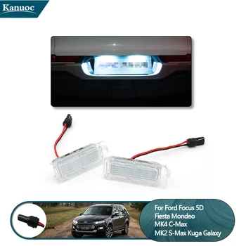 2x LED Auto spz Světla Auto Zadní koncová Světla Žárovky Pro Ford Focus 5D Fiesta Mondeo MK4 C-Max, MK2 S-Max Galaxy Kuga