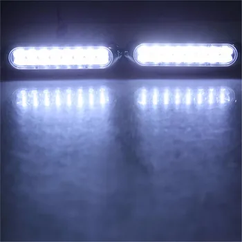 2x Univerzální 16 LED Auto Van DRL Denní Jízdy pro Denní svícení Mlhové Bílá Světlo Lampy 6000k Auto Denní světla led auto