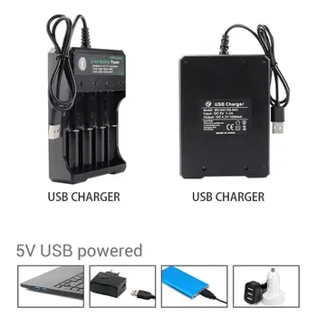 3.7 V 18650 Nabíječka Lithium Ion Baterie USB Nezávislé Nabíjecí Přenosný 18350 16340 14500 Baterie Nabíječka CSV