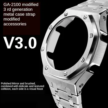 3. Generace GA2100 Kovový Rámeček Hodinky Popruh GA2110 Watchband GA-2100 GA2110 Hodinky Náhradní Příslušenství Nástroje s Dárkový Box
