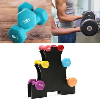 3 Tier Dumbbell Rack Pojme až 100 liber Posilovna Fitness Cvičení pro Domácnost Skladování Fixní Kombinace Činka Držák