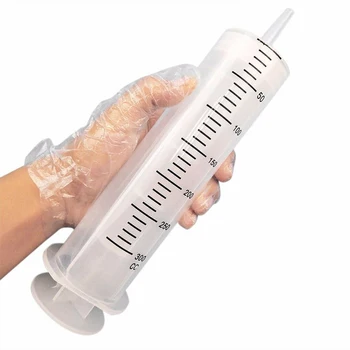 300 ml Plastové injekční Stříkačky velkokapacitní Stříkačky Transparentní Opakovaně Sterilní Měření Injekční Stříkačky Živin, Hydroponie