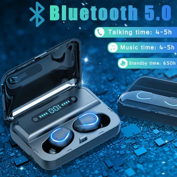 3000mAh TWS Bluetooth Sluchátka Telefonu Power Bank Bezdrátová Sluchátka Sluchátka Dotykové Ovládání Sluchátka Headset S LED Displejem