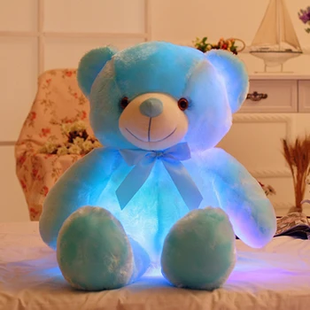 30cm/50cm Kreativní rozsvítí LED Bear Vycpaná Zvířata Plyšová Hračka Barevné Zářící Vánoční, Narozeniny, Nový Rok Dárek pro Děti