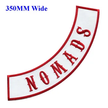 350 MM široký NOMÁDI rocker bunda pro plný zadní výšivky patch/patch/zápas patch/biker vesta záplaty