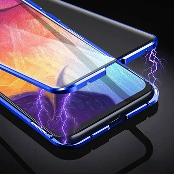 360 adsorción magnética del teléfono de Metal funda para Samsung Galaxy S8 caso S9 S10 Plus Nota 10 8 9 M20 30 A10, A50 funda de
