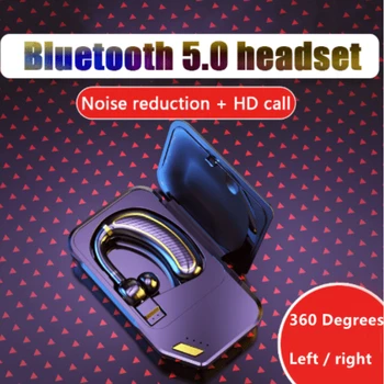 360 Stupňů Podnikání bluetooth 5.0 Bezdrátové Sluchátka single závěsné Vodotěsné Šumu headset S Mikrofonem Pro Android