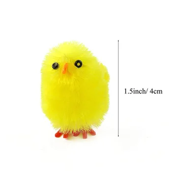 36Pcs Simulace Velikonoční Kuřátko Mini Umělé Hračky Plyšové Kuře Dar Domova M09
