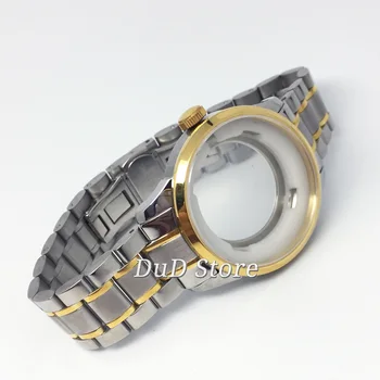 39mm pánské hodinky zlato případ z nerezové oceli safírové sklo fit ETA 2836 Mingzhu 2813 3804 ,Miyota 8215 8205 821A pohybu