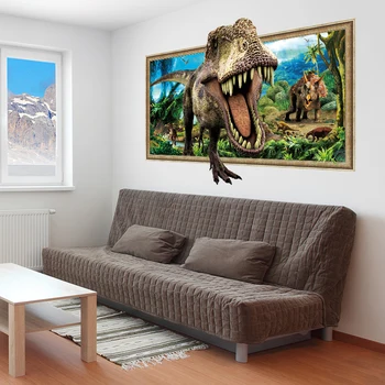 3D Dinosaura Samolepka na Zeď Ložnice, Obývací Pokoj Vyjímatelný Dekorativní Nálepka na Zeď Jurský Svět Nálepka