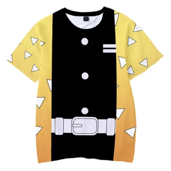 3D dítě chlapci T Košile dívka Anime Demon Slayer: Kimetsu Č. Yaiba Legrační Trička letní Harajuku pánské oblečení, Streetwear trička Topy