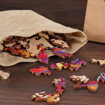 3D Dřevěné Puzzle Pro Dospělé Unikátní Tvar Puzzle Děti DIY Dřevěné Puzzle Vánoce, Valentýn Dárek Hračky Pro Dítě