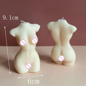 3D Lidské Tělo Silikonové Svíčka Formy Obrázek Vosk, Plíseň Ženské Design Vonné Svíčky Aromaterapie Sádrové Formy Mýdlo Formy Zdobení